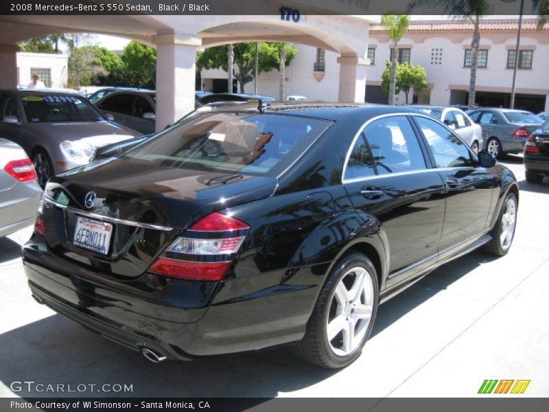 Black / Black 2008 Mercedes-Benz S 550 Sedan