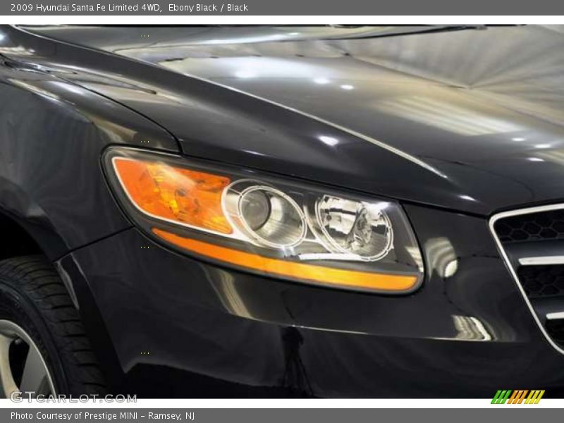 Ebony Black / Black 2009 Hyundai Santa Fe Limited 4WD