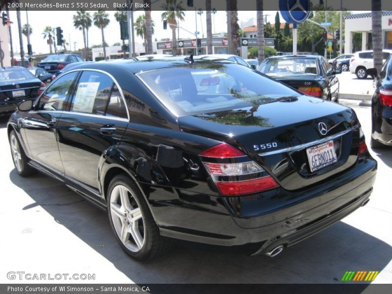 Black / Black 2008 Mercedes-Benz S 550 Sedan
