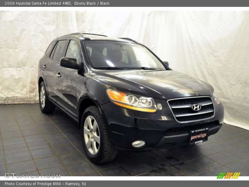 Ebony Black / Black 2009 Hyundai Santa Fe Limited 4WD