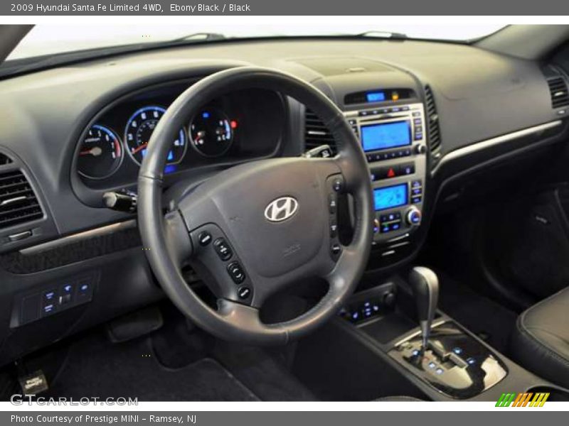 Ebony Black / Black 2009 Hyundai Santa Fe Limited 4WD