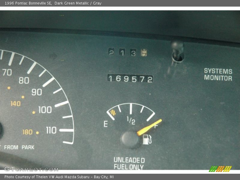 Dark Green Metallic / Gray 1996 Pontiac Bonneville SE