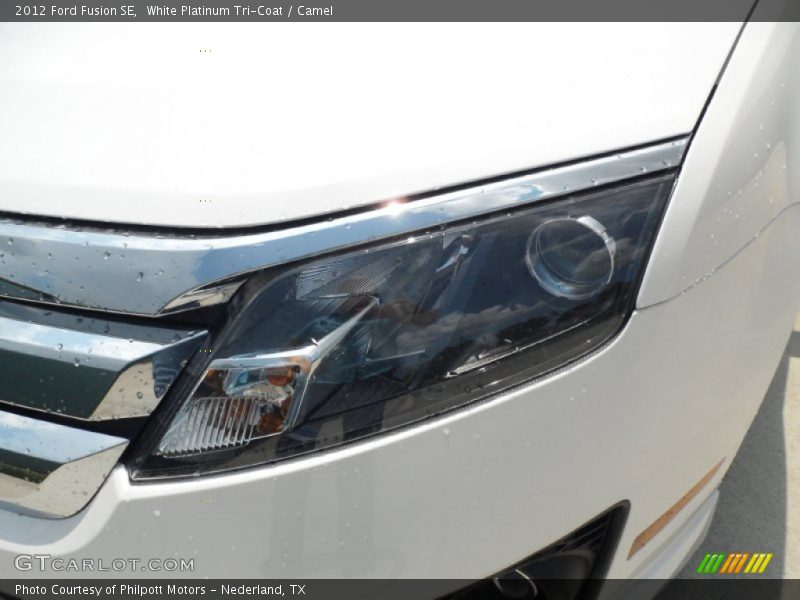 White Platinum Tri-Coat / Camel 2012 Ford Fusion SE