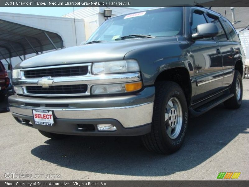 Medium Charcoal Gray Metallic / Tan/Neutral 2001 Chevrolet Tahoe