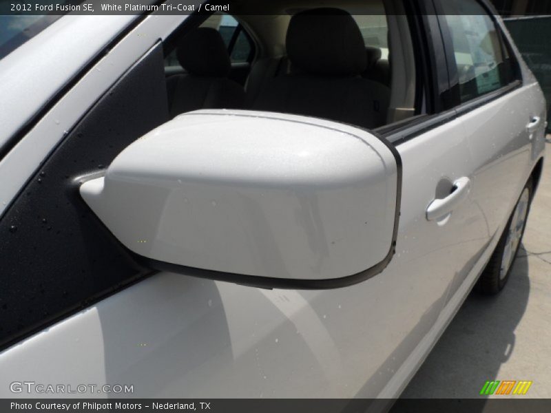 White Platinum Tri-Coat / Camel 2012 Ford Fusion SE