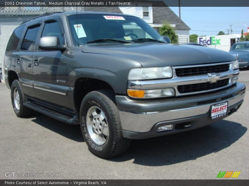 Medium Charcoal Gray Metallic / Tan/Neutral 2001 Chevrolet Tahoe