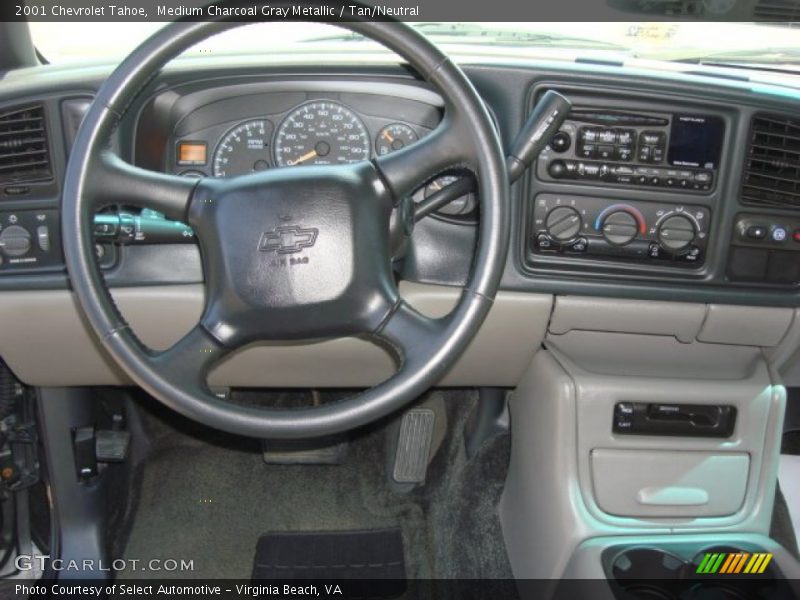 Medium Charcoal Gray Metallic / Tan/Neutral 2001 Chevrolet Tahoe