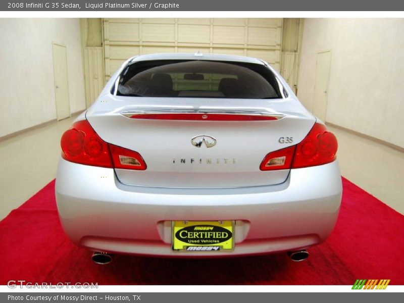 Liquid Platinum Silver / Graphite 2008 Infiniti G 35 Sedan