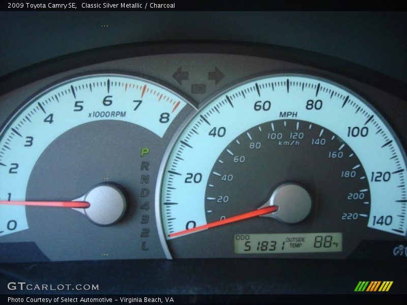 Classic Silver Metallic / Charcoal 2009 Toyota Camry SE