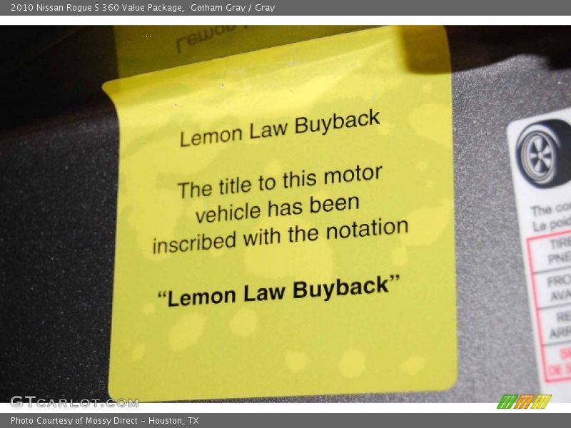 Gotham Gray / Gray 2010 Nissan Rogue S 360 Value Package
