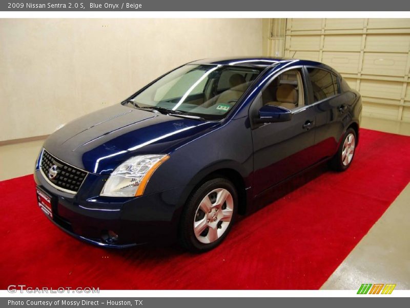 Blue Onyx / Beige 2009 Nissan Sentra 2.0 S