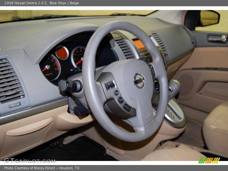 Blue Onyx / Beige 2009 Nissan Sentra 2.0 S