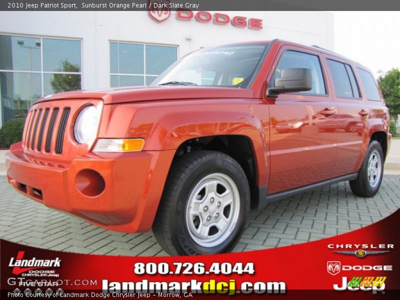 Sunburst Orange Pearl / Dark Slate Gray 2010 Jeep Patriot Sport
