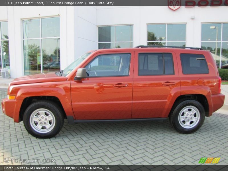 Sunburst Orange Pearl / Dark Slate Gray 2010 Jeep Patriot Sport