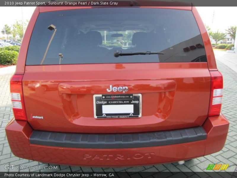 Sunburst Orange Pearl / Dark Slate Gray 2010 Jeep Patriot Sport