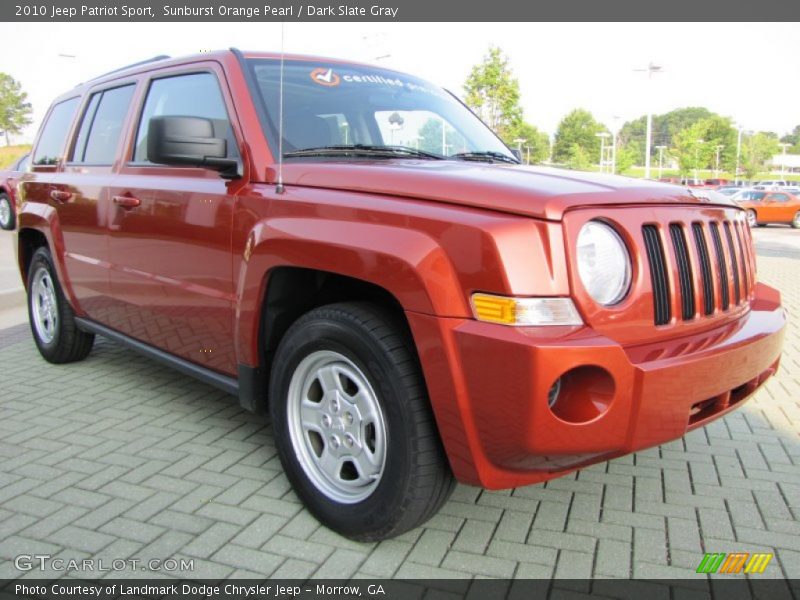 Sunburst Orange Pearl / Dark Slate Gray 2010 Jeep Patriot Sport