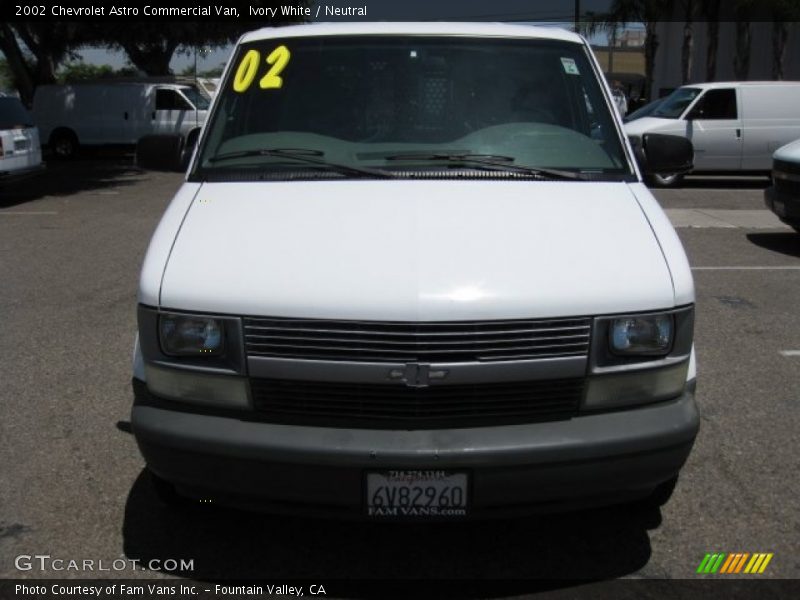Ivory White / Neutral 2002 Chevrolet Astro Commercial Van