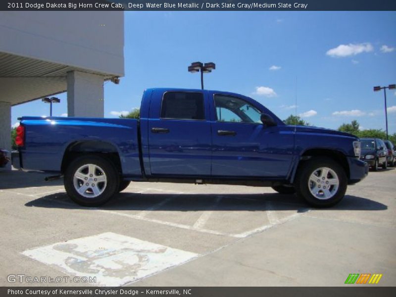 Deep Water Blue Metallic / Dark Slate Gray/Medium Slate Gray 2011 Dodge Dakota Big Horn Crew Cab