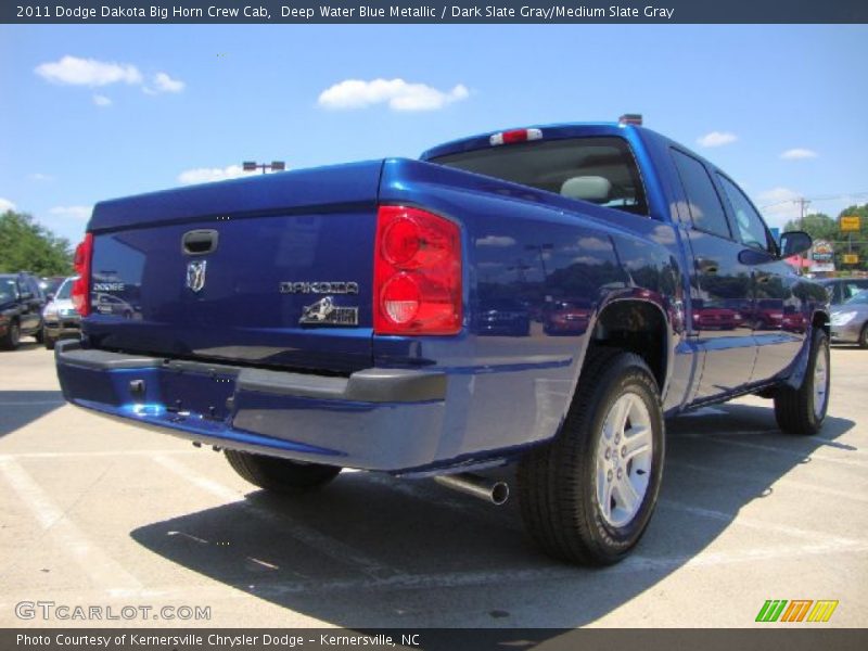 Deep Water Blue Metallic / Dark Slate Gray/Medium Slate Gray 2011 Dodge Dakota Big Horn Crew Cab