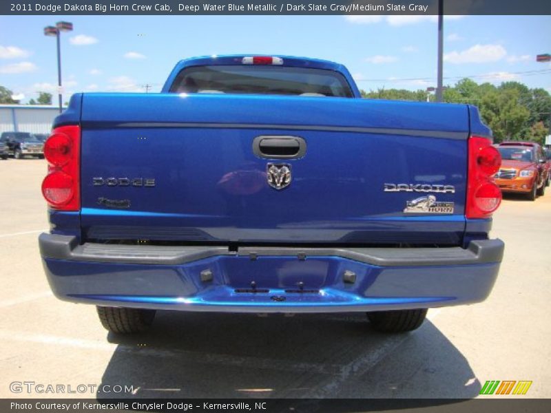 Deep Water Blue Metallic / Dark Slate Gray/Medium Slate Gray 2011 Dodge Dakota Big Horn Crew Cab