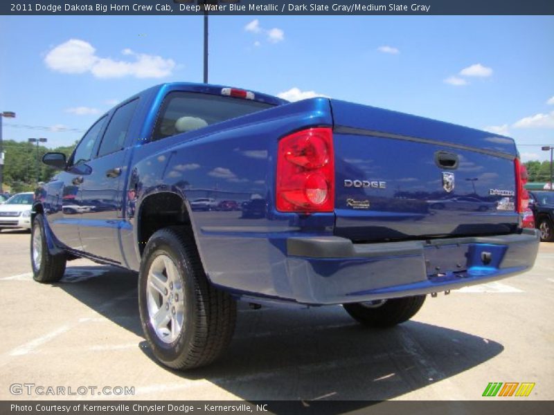 Deep Water Blue Metallic / Dark Slate Gray/Medium Slate Gray 2011 Dodge Dakota Big Horn Crew Cab
