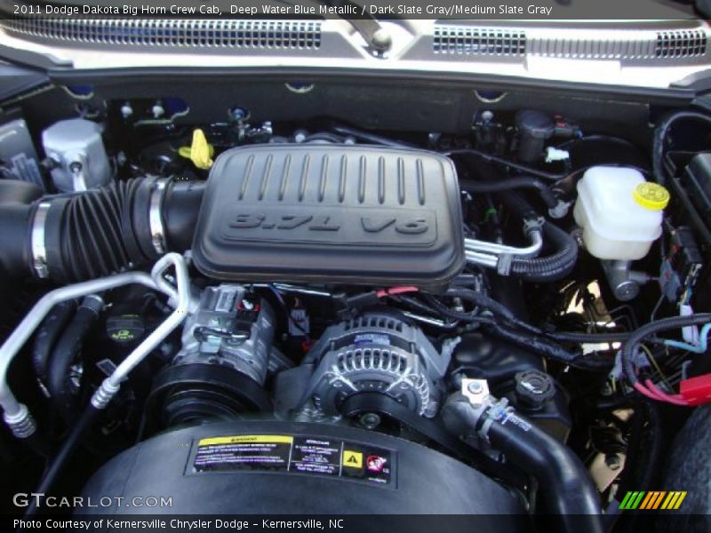 Deep Water Blue Metallic / Dark Slate Gray/Medium Slate Gray 2011 Dodge Dakota Big Horn Crew Cab