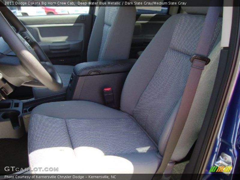 Deep Water Blue Metallic / Dark Slate Gray/Medium Slate Gray 2011 Dodge Dakota Big Horn Crew Cab