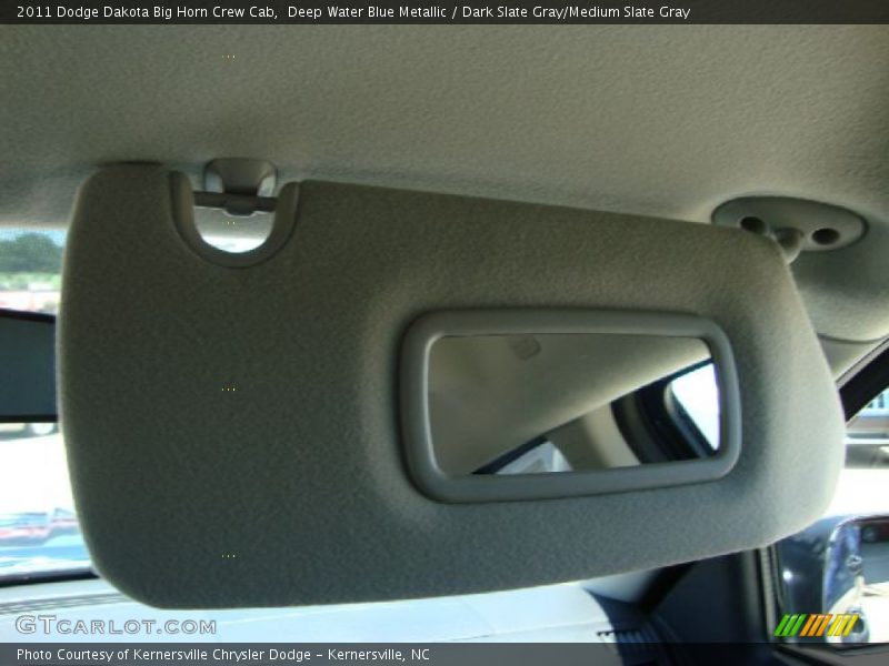 Deep Water Blue Metallic / Dark Slate Gray/Medium Slate Gray 2011 Dodge Dakota Big Horn Crew Cab