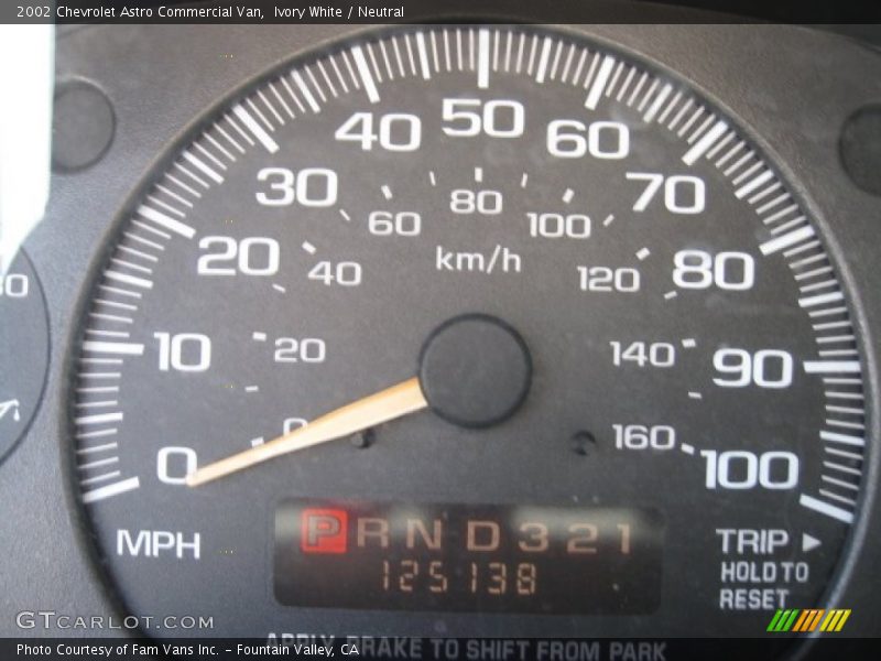 Ivory White / Neutral 2002 Chevrolet Astro Commercial Van