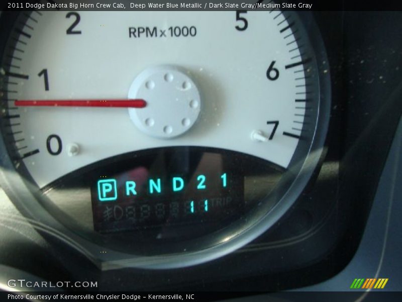 Deep Water Blue Metallic / Dark Slate Gray/Medium Slate Gray 2011 Dodge Dakota Big Horn Crew Cab