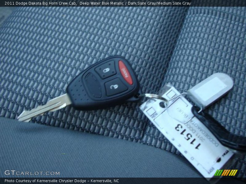 Deep Water Blue Metallic / Dark Slate Gray/Medium Slate Gray 2011 Dodge Dakota Big Horn Crew Cab