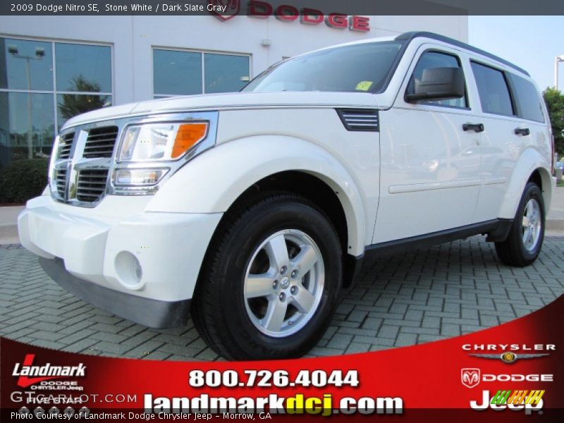 Stone White / Dark Slate Gray 2009 Dodge Nitro SE