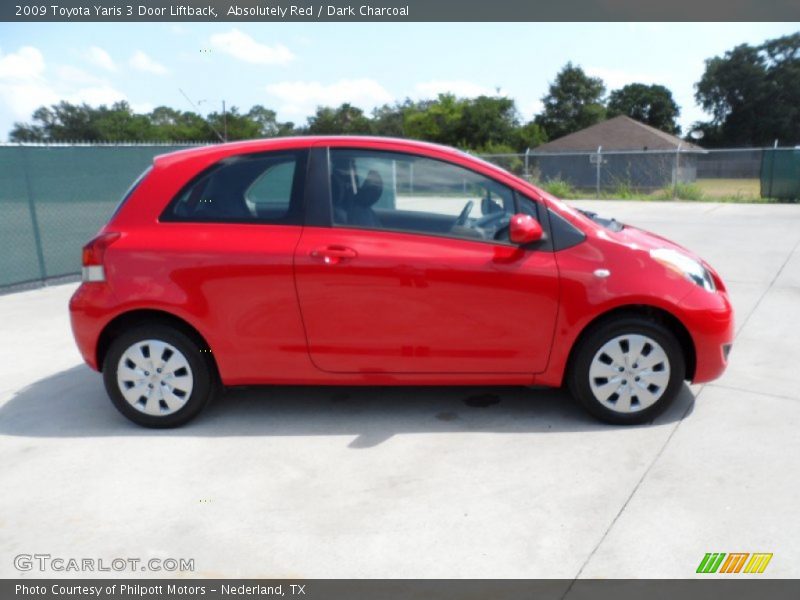 Absolutely Red / Dark Charcoal 2009 Toyota Yaris 3 Door Liftback