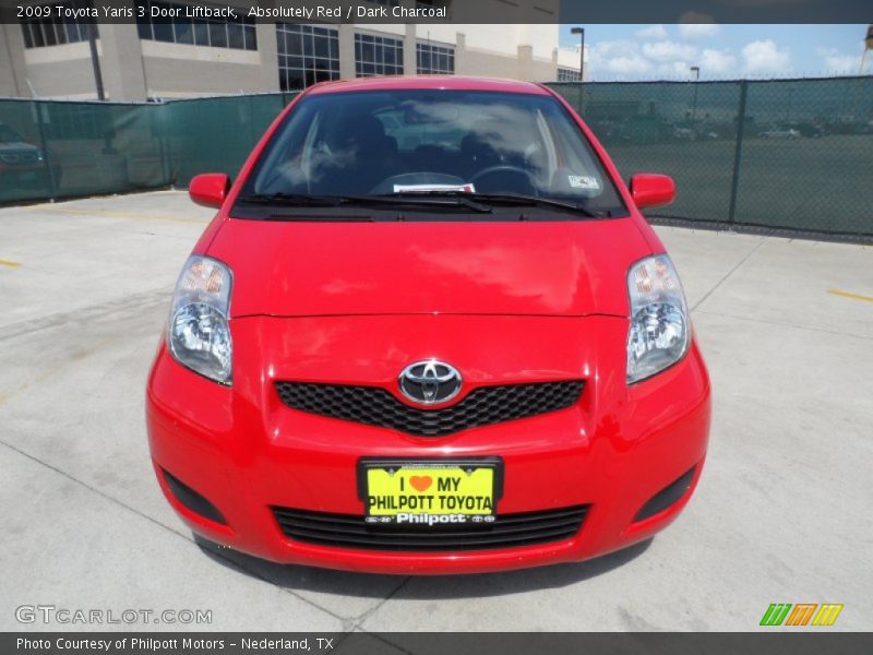 Absolutely Red / Dark Charcoal 2009 Toyota Yaris 3 Door Liftback