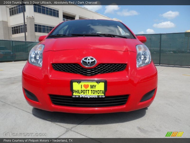 Absolutely Red / Dark Charcoal 2009 Toyota Yaris 3 Door Liftback