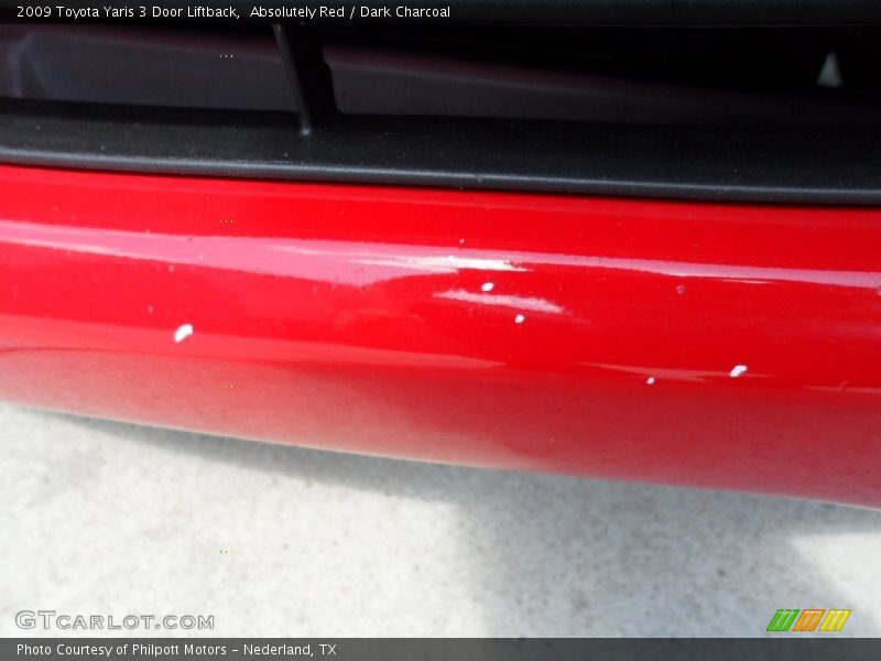 Absolutely Red / Dark Charcoal 2009 Toyota Yaris 3 Door Liftback