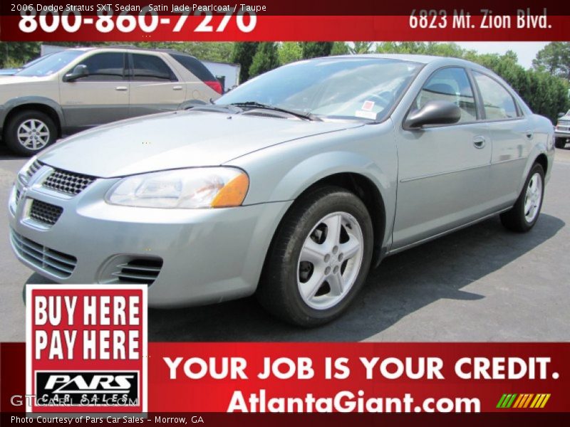 Satin Jade Pearlcoat / Taupe 2006 Dodge Stratus SXT Sedan