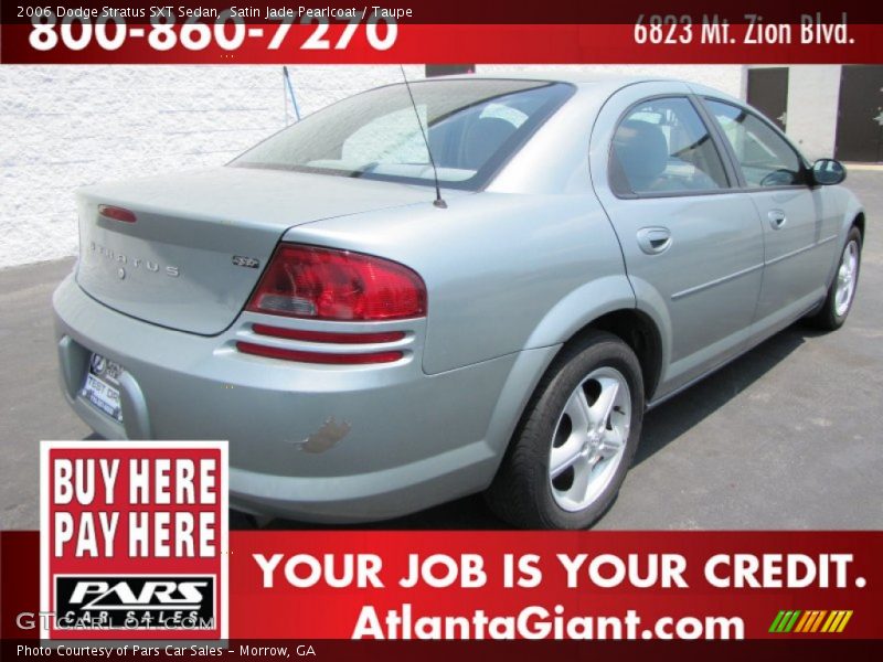 Satin Jade Pearlcoat / Taupe 2006 Dodge Stratus SXT Sedan