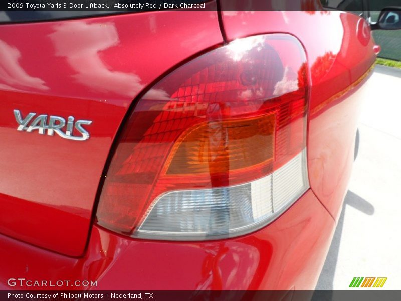 Absolutely Red / Dark Charcoal 2009 Toyota Yaris 3 Door Liftback