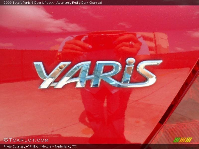 Absolutely Red / Dark Charcoal 2009 Toyota Yaris 3 Door Liftback