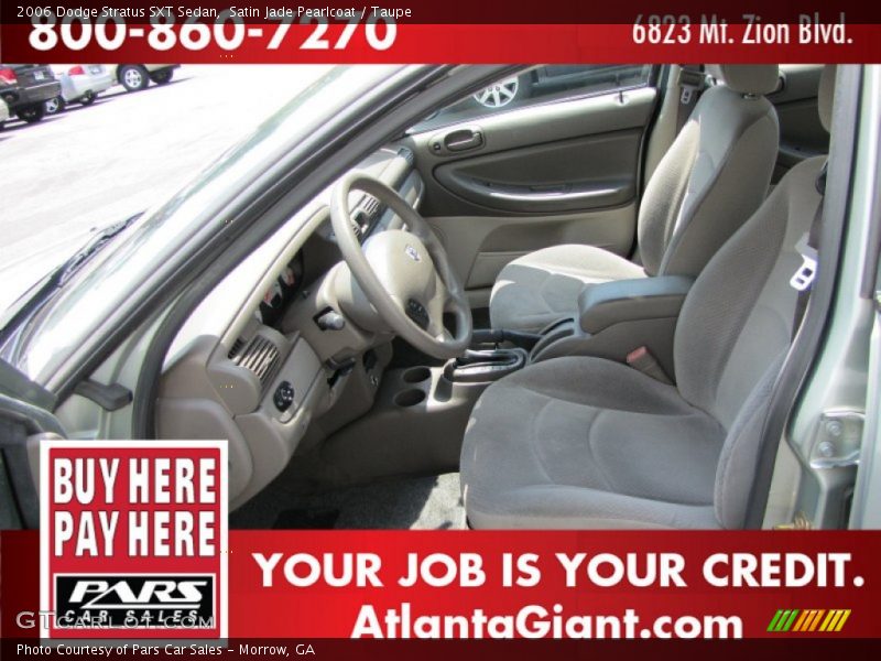 Satin Jade Pearlcoat / Taupe 2006 Dodge Stratus SXT Sedan