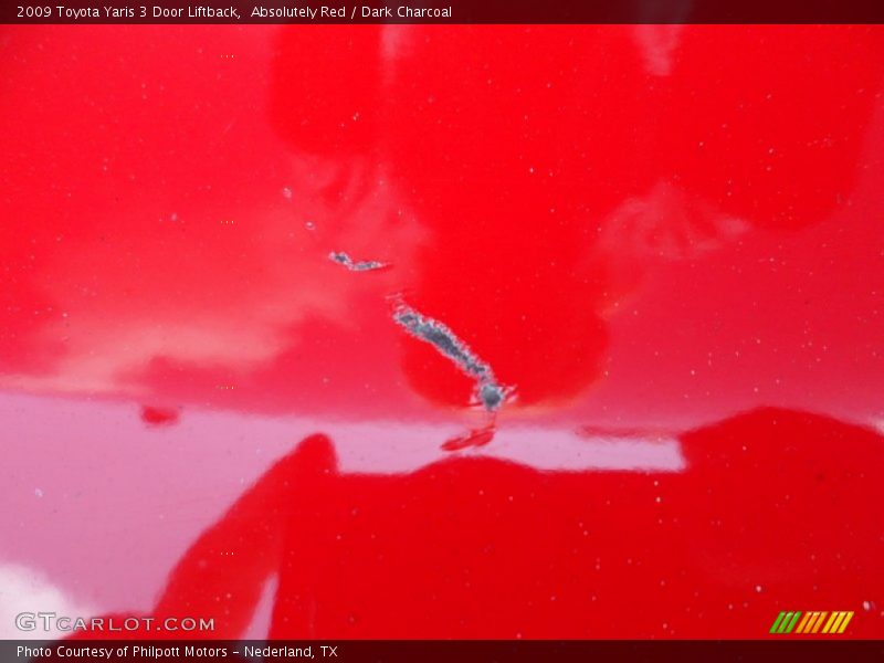 Absolutely Red / Dark Charcoal 2009 Toyota Yaris 3 Door Liftback