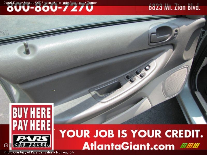 Satin Jade Pearlcoat / Taupe 2006 Dodge Stratus SXT Sedan