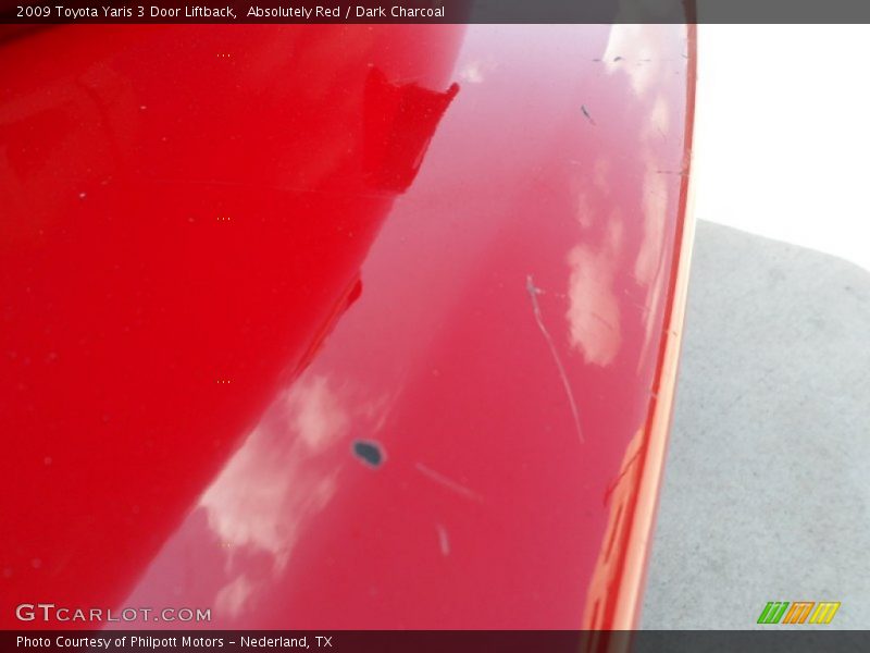Absolutely Red / Dark Charcoal 2009 Toyota Yaris 3 Door Liftback
