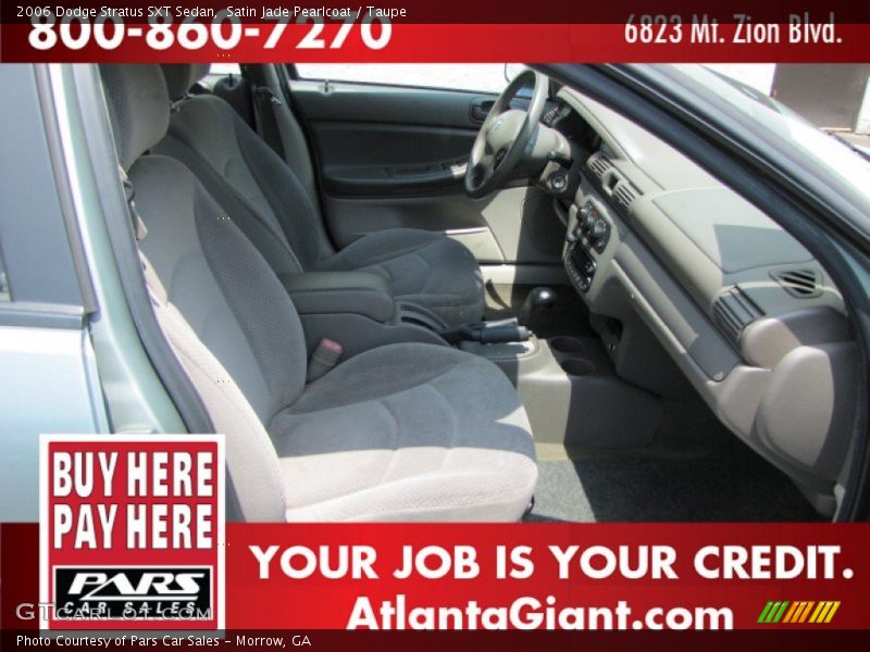 Satin Jade Pearlcoat / Taupe 2006 Dodge Stratus SXT Sedan