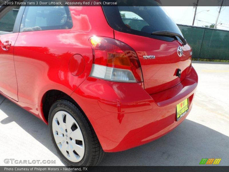 Absolutely Red / Dark Charcoal 2009 Toyota Yaris 3 Door Liftback