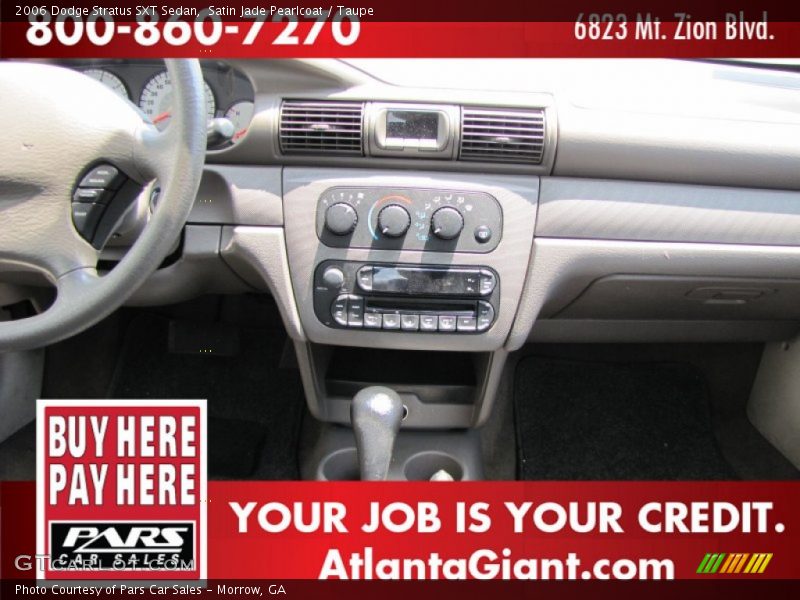 Satin Jade Pearlcoat / Taupe 2006 Dodge Stratus SXT Sedan