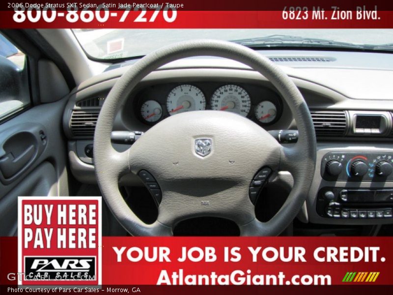 Satin Jade Pearlcoat / Taupe 2006 Dodge Stratus SXT Sedan