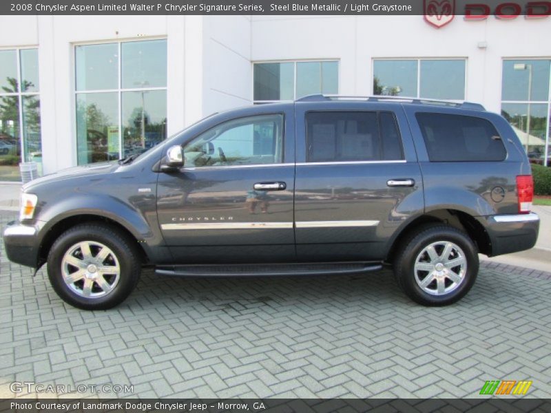 Steel Blue Metallic / Light Graystone 2008 Chrysler Aspen Limited Walter P Chrysler Signature Series