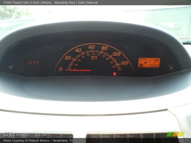 Absolutely Red / Dark Charcoal 2009 Toyota Yaris 3 Door Liftback